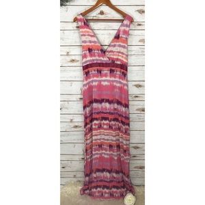 CALVIN KLEIN PINK SLEEVELESS MAXI DRESS SIZE XL